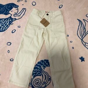 NWT mini Boden unisex pitch pocket Cream Pants with Tag